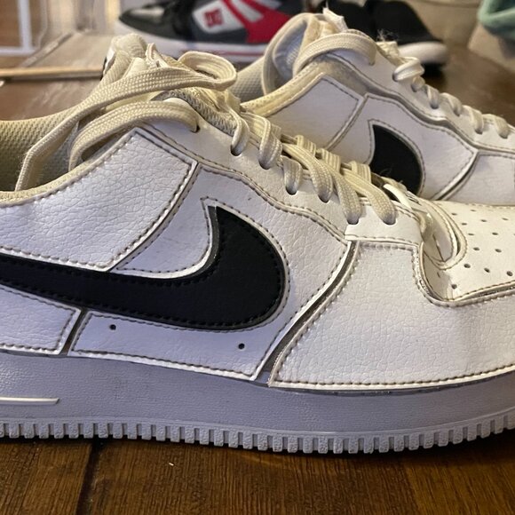 Nike Air Force 1/1 White Men's 8.5 Women's 10 Velcro Interchangeable - Picture 1 of 6